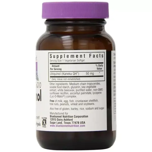 Убіхінол, Ubihinol Cellular Active, Bluebonnet Nutrition, 50 мг, 30 желатинових капсул - Фото 2