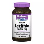 Натуральный лецитин, Natural Lecithin, Bluebonnet Nutrition, 1365 мг, 90 капсул  - Фото миниатюра 1