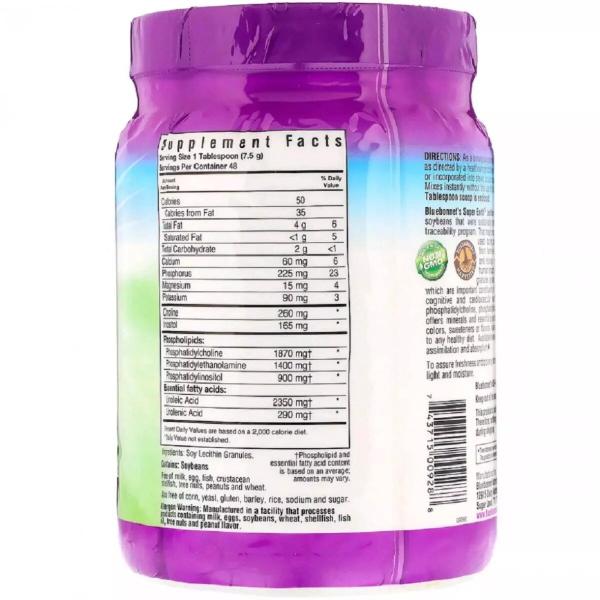Лецитин, Lecithin Granules, Super Earth, Bluebonnet Nutrition, 360 гр (12.7 унций)  - Фото 2