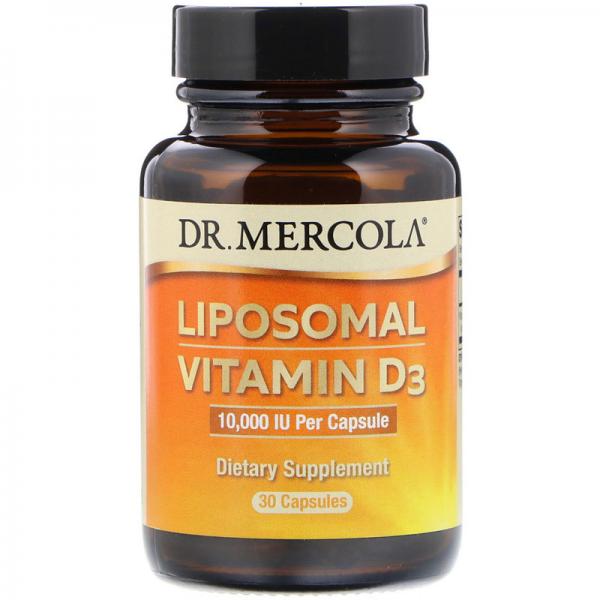 Витамин Д липосомальный, Liposomal Vitamin D, Dr. Mercola, 10000 МЕ, 30 капсул - Фото 1