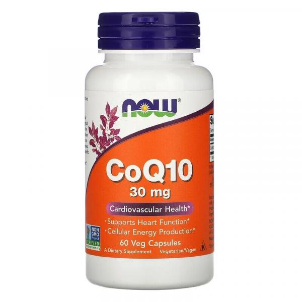 Коэнзим CoQ10, Now Foods, 30 мг, 60 растительных капсул - Фото 1