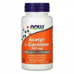 Ацетил-Л-карнитин, Acetyl-L-Carnitine, Now Foods, 500 мг, 50 капсул - Фото миниатюра 1