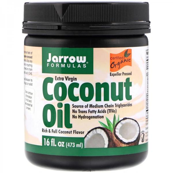 Органическое кокосовое масло, Extra Virgin Coconut Oil, Jarrow Formulas, 473 мл  - Фото 1