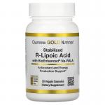 Стабилизированная R-липоевая кислота, Stabilized R-Lipoic Acid, California Gold Nutrition, 30 растительных капсул - Фото миниатюра 1