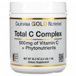 Комплекс с витамином C + фитонутриенты, Total C, California Gold Nutrition, 500 мг, 1 кг - Фото миниатюра 1