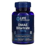Битартрат ДМАЭ, DMAE Bitartrate, Life Extension, 150 мг, 200 вегетарианских капсул - Фото миниатюра 1