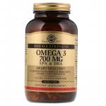 Рыбий жир, Омега 3 (Omega-3), Solgar, двойная сила, 700 мг, 120 капcул - Фото миниатюра 1
