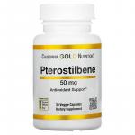 Птеростильбен, Pterostilbene, California Gold Nutrition, 50 мг, 30 растительных капсул - Фото миниатюра 1