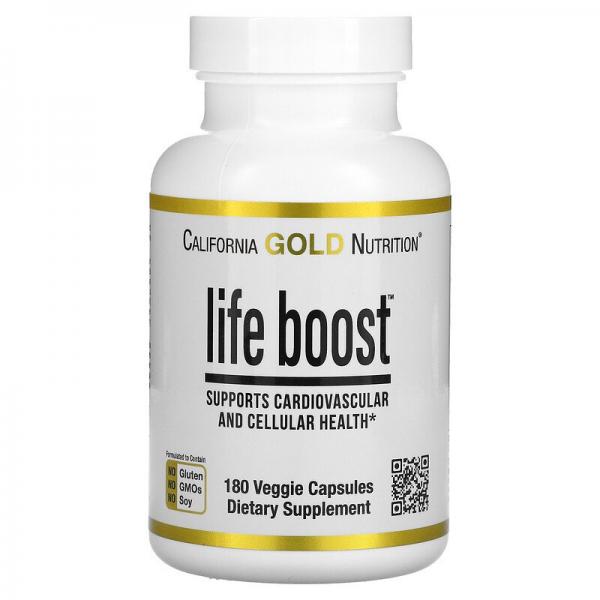 Life Boost, California Gold Nutrition, 180 растительных капсул - Фото 1