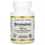 Бромелайн, Bromelain, California Gold Nutrition, 500 мг, 30 растительных капсул  - Фото миниатюра 1