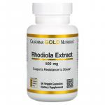 Экстракт родиолы, Rhodiola Extract, California Gold Nutrition, 500 мг, 60 вегетарианских капсул - Фото миниатюра 1