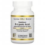 Стабилизированная R-липоевая кислота, Stabilized R-Lipoic Acid, California Gold Nutrition, 120 растительных капсул - Фото миниатюра 1