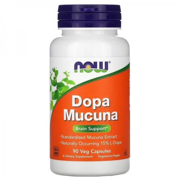 Мукуна Жгучая, Dopa Mucuna, Now Foods, 90 капсул - Фото 1
