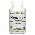 L-глутатион, восстановленный, L-Glutathione (Reduced), California Gold Nutrition, 500 мг, 120 растительных капсул - Фото миниатюра 1