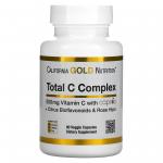 Комплекс с витамином C, Total C Complex, California Gold Nutrition,  500 мг, 60 растительных капсул - Фото миниатюра 1