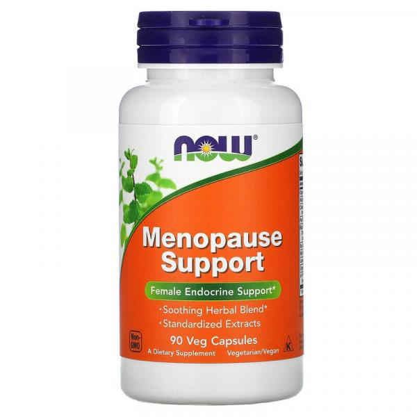 Менопауза, Menopause Support, Now Foods, 90 растительных капсул - Фото 1