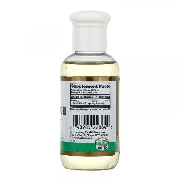 Масло витамина Е, Vitamin E Oil, 21st Century, 13500 мг (30,000 МЕ), 74 мл - Фото 2