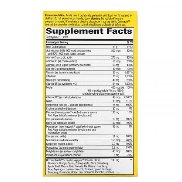 Суперэффективные, полноценные мультивитамины для взрослых, Adult Ultra Potency, Nature's Way, Alive! 60 таблеток  - Фото 2