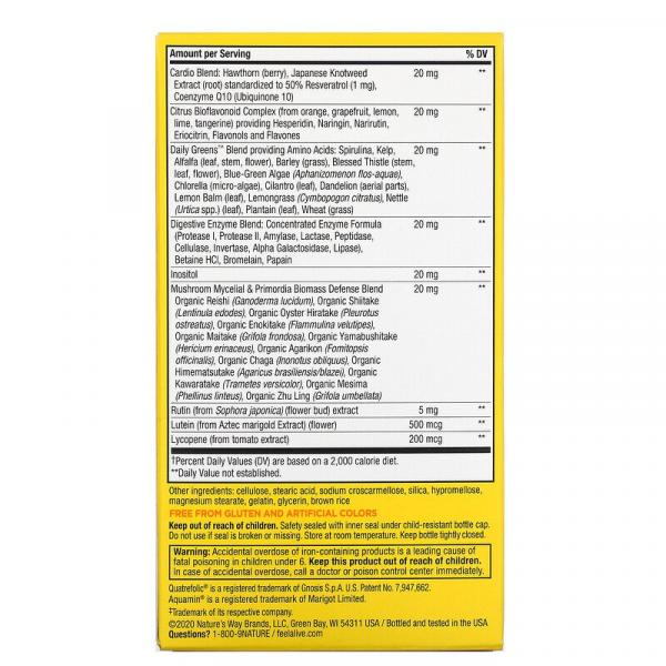 Суперэффективные, полноценные мультивитамины для взрослых, Adult Ultra Potency, Nature's Way, Alive! 60 таблеток  - Фото 3