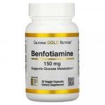 Бенфотиамин, Benfotiamine, California Gold Nutrition, 150 мг, 30 растительных капсул - Фото миниатюра 1