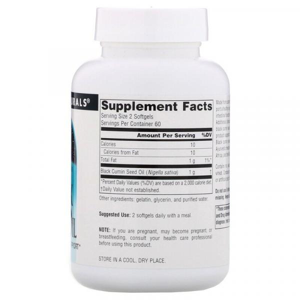 Масло черного тмина, Black Seed Oil, Source Naturals, 120 мягких таблеток - Фото 2