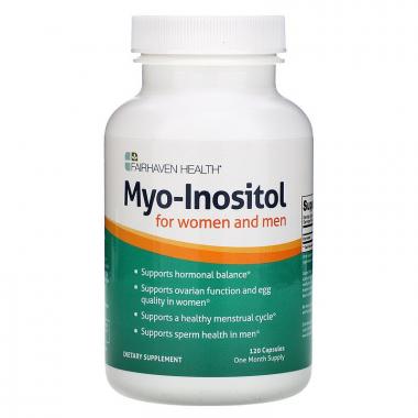 Міо-Інозитол, для жінок і чоловіків, Myo-Inositol, Fairhaven Health, 120 капсул