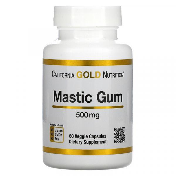 Мастиковая смола, Mastic Gum, California Gold Nutrition, 500 мг, 60 растительных капсул - Фото 1