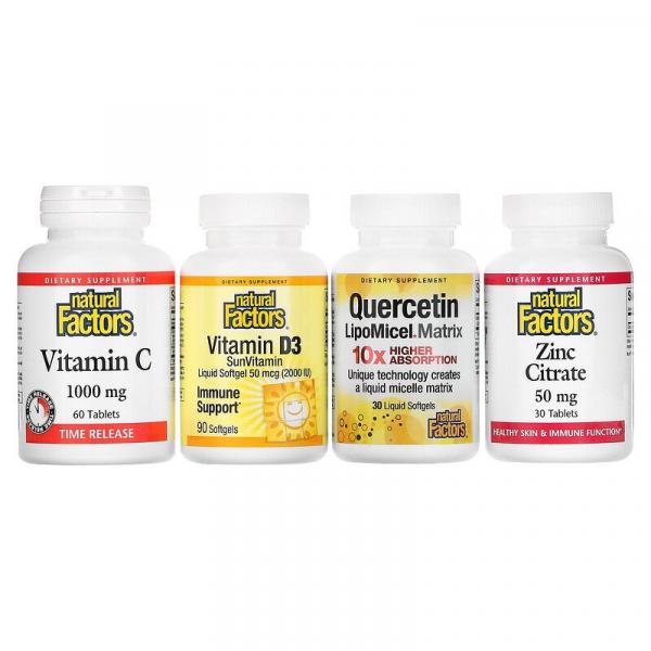 Универсальный комплект для защиты от иммунитета, All in One Immunity Startup Kit, Natural Factors, 4 шт. - Фото 1