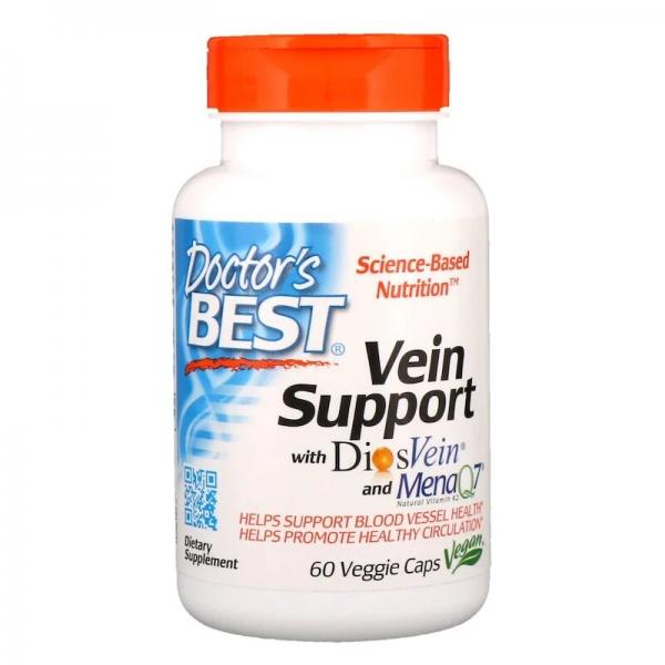 Поддержка для вен, Vein Support, Doctor's Best, 60 растительных капсул - Фото 1