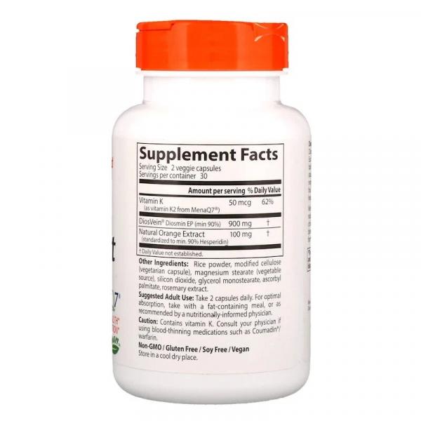 Поддержка для вен, Vein Support, Doctor's Best, 60 растительных капсул - Фото 2