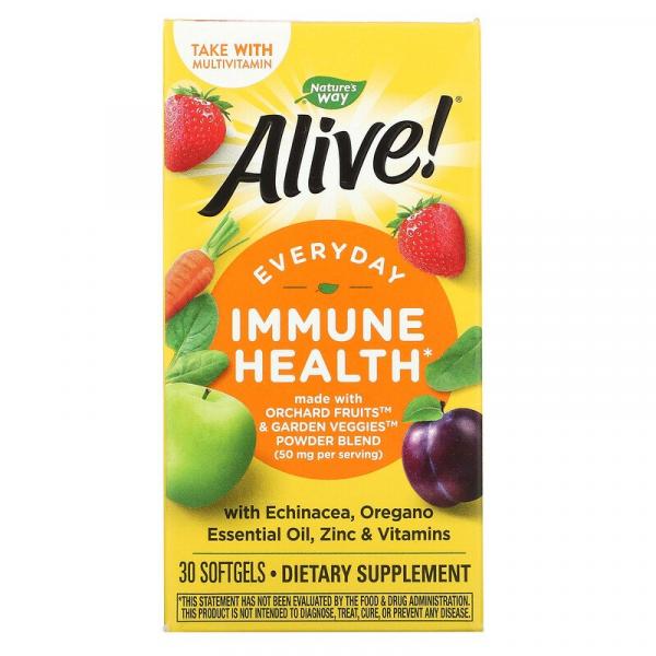 Иммунное здоровье, Alive! Immune Health, Nature's Way, 30 мягких таблеток - Фото 1