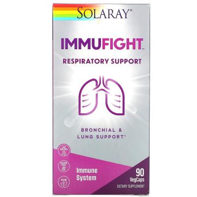 Респираторная поддержка, ImmuFight Respiratory Support, Solaray, 90 вегетарианских капсул