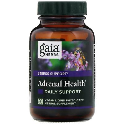 Ежедневная поддержка, Adrenal Health, Gaia Herbs, 60 капсул 