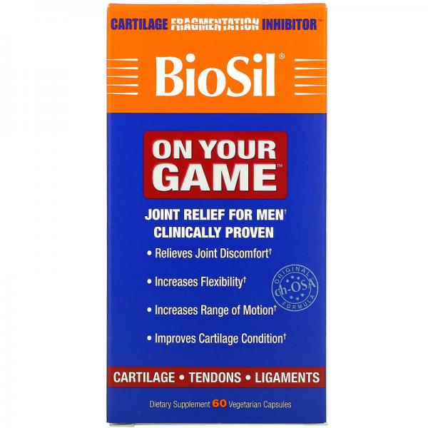 «В вашей игре», On Your Game, BioSil by Natural Factors, BioSil, 60 вегетарианских капсул - Фото 1