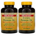 Масло примулы вечерней (EPO), Evening Primrose Oil, American Health, Royal Brittany, 1300 мг, 2 флакона, 120 желатиновых капсул в каждом флаконе - Фото миниатюра 1