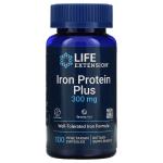 Залізо, Iron Protein Plus, Life Extension, 300 мг, 100 вегетаріанських капсул - Фото миниатюра 1