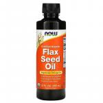 Сертифицированное органическое льняное масло, Flex Seed Oil, Now Foods, 355 мл (12 жидких унций) - Фото миниатюра 1