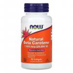Натуральный бета-каротин, Natural Beta Carotene, Now Foods, 7500 мкг (25 000 МЕ), 90 капсул - Фото миниатюра 1