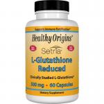 Глутатион, L-Glutathione, Healthy Origins, Setria, пониженный, 500 мг, 60 капсул  - Фото миниатюра 1