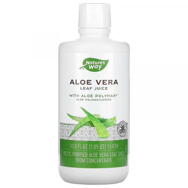 Алоэ вера, сок листьев, Aloe Vera, Nature's Way, 1 литр - Фото 1