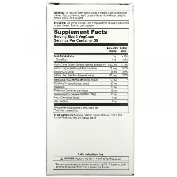 Максимальная ежедневная защита, Maximum Daily Defense, Solaray, ImmuFight, 90 вегетарианских капсул - Фото 2