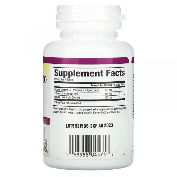 Масло орегано, Oil Of Oregano, Natural Factors, 180 мг, 30 мягких таблеток - Фото 2
