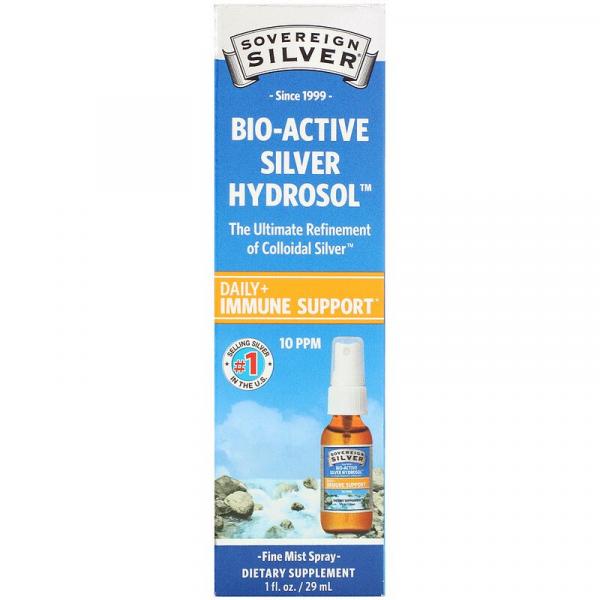 Серебро, Bio-Active Silver Hydrosol, мелкодисперсный аэрозоль, Sovereign Silver, 10 част./млн, 29 мл - Фото 1
