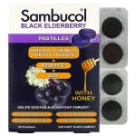 Пастилки з чорною бузиною і медом, Black Elderberry, Sambucol, 20 льодяників - Фото миниатюра 1