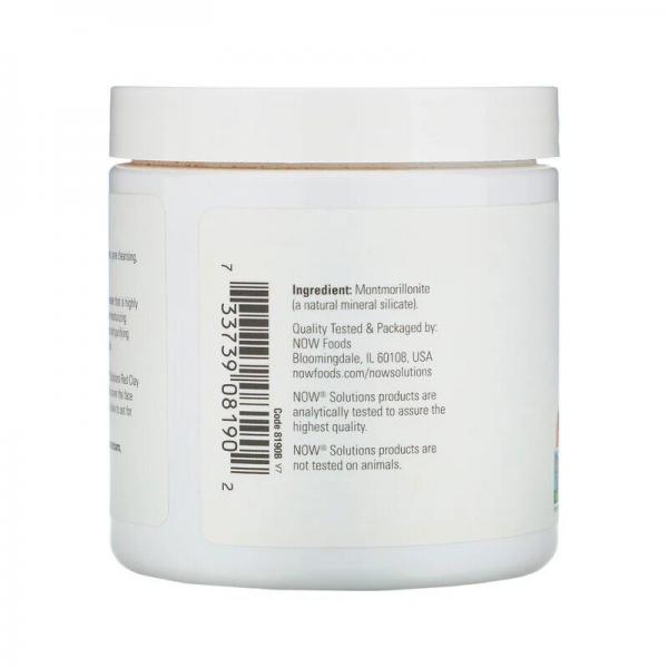 Глина для лица (красная глина), Red Clay, порошок, Now Foods, 170 г  - Фото 2