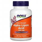 Альфа-липоевая кислота, усиленное действие, Extra Strength Alpha-Lipoic Acid, Now Foods, 600 мг, 120 капсул - Фото миниатюра 1