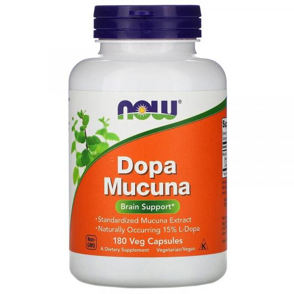 Мукуна Жгучая, Dopa Mucuna, Now Foods, 180 капсул - Фото 1