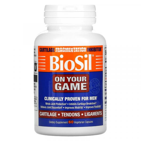 «В вашей игре», On Your Game, BioSil by Natural Factors, BioSil, 60 вегетарианских капсул - Фото 3