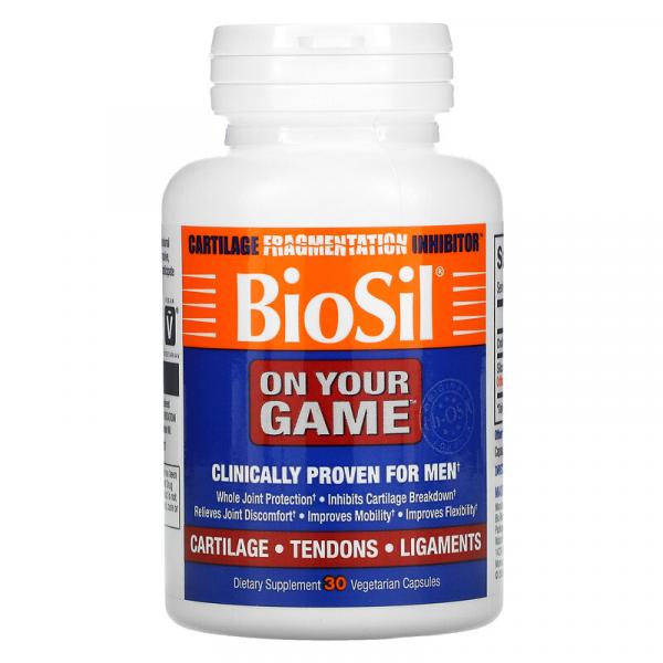 «В вашей игре», On Your Game, BioSil by Natural Factors, BioSil, 30 вегетарианских капсул - Фото 3