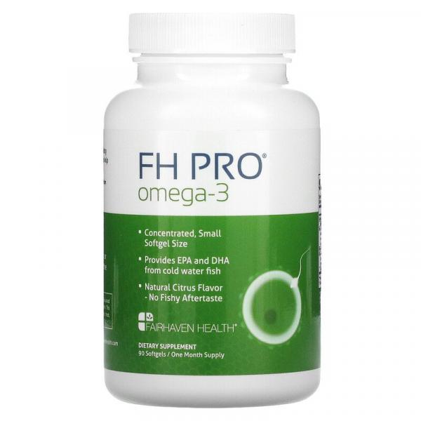 Омега-3 для беременных, FH Pro Omega-3, Natural Citrus, Fairhaven Health, 90 мягких таблеток - Фото 1